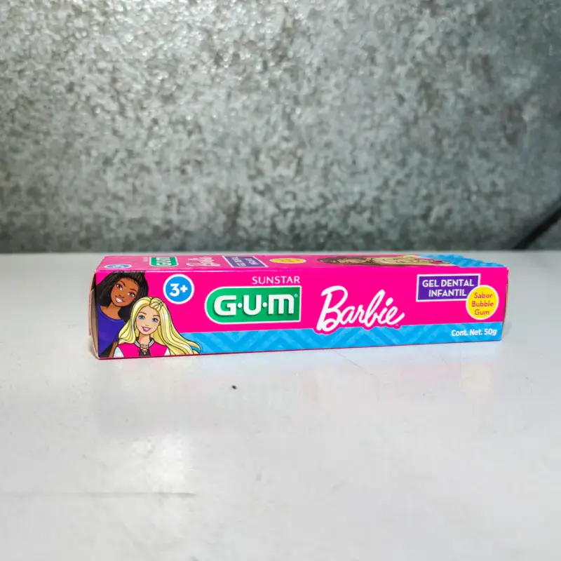 Gel dental GUM  Barbie - sabor bubble gum 50gr