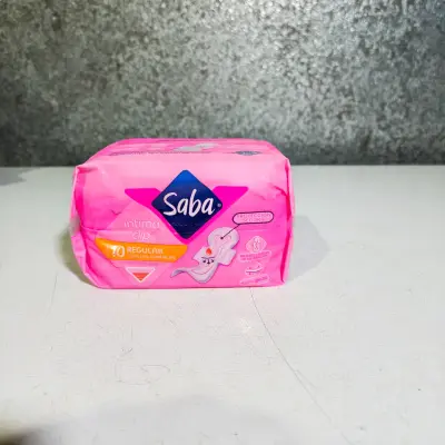 Toallas femeninas Saba intima clip regular con alas - 10pzas