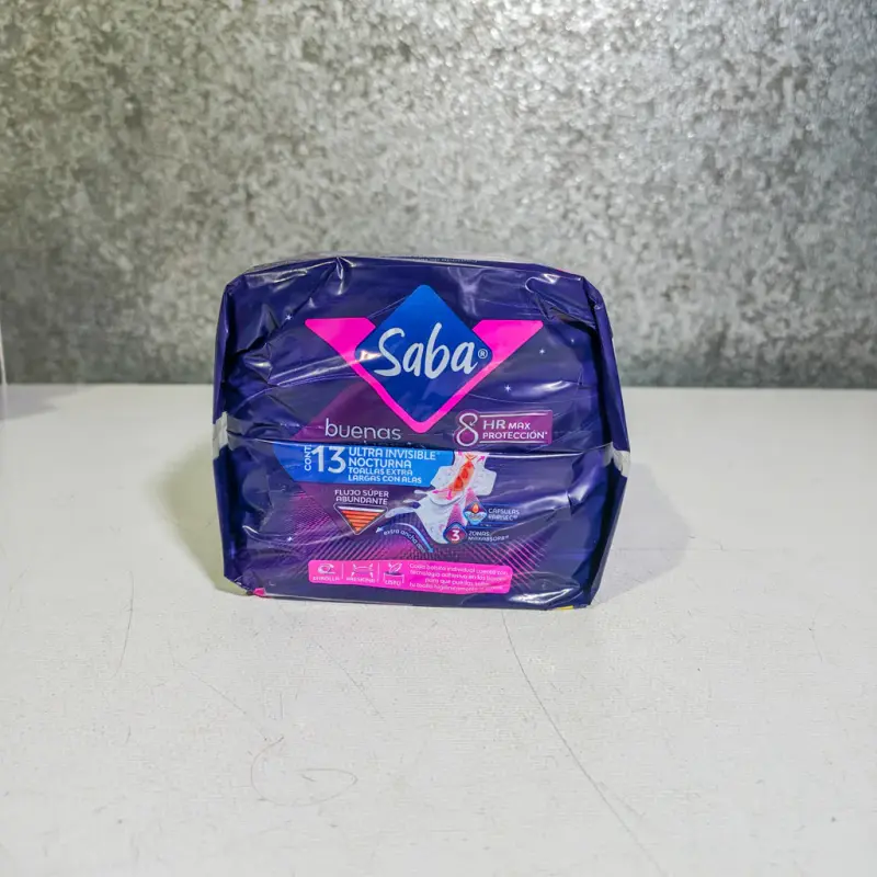 Toallas Femeninas Saba Buenas Noches Nocturna con Alas - 10pzas.