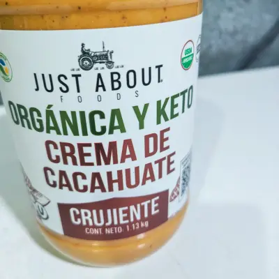 Crema de Cacahuate Crujiente Orgánica y Keto - 1.13kg
