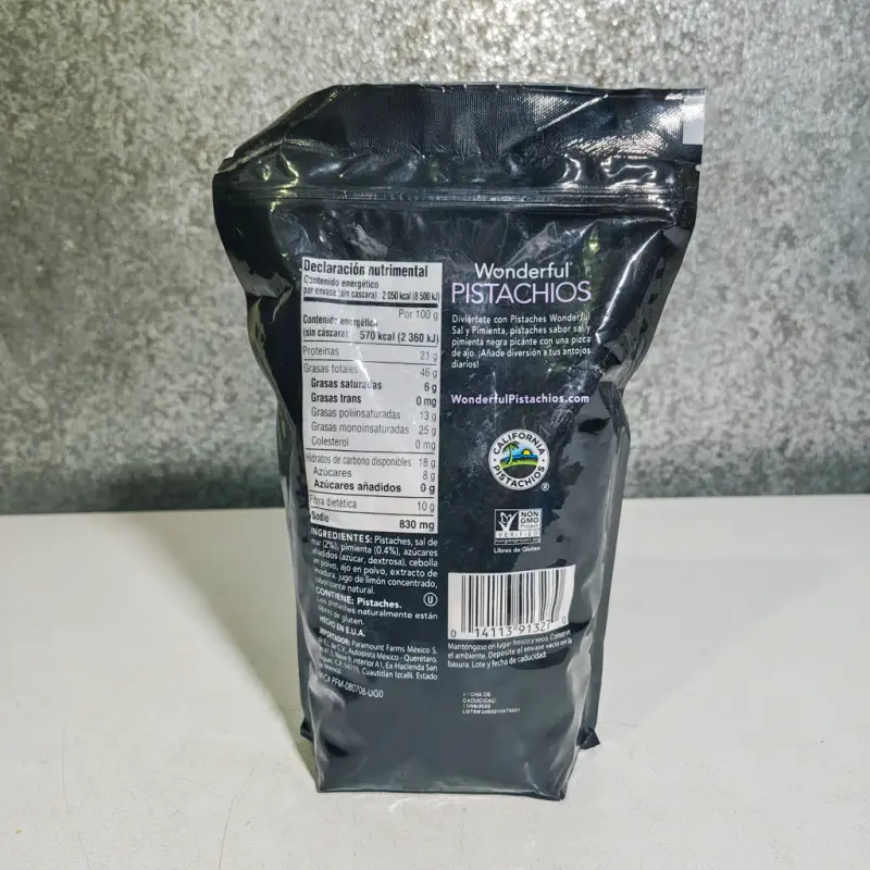 Pistaches Wonderful - Sal y Pimienta - 680g