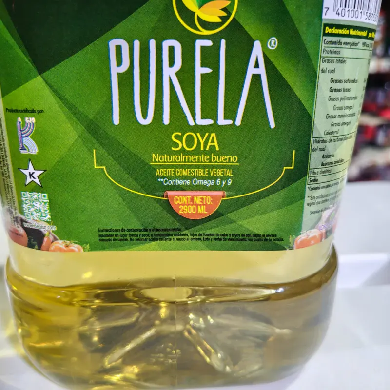 Aceite Comestible De Soya Purela- 2.9Litros