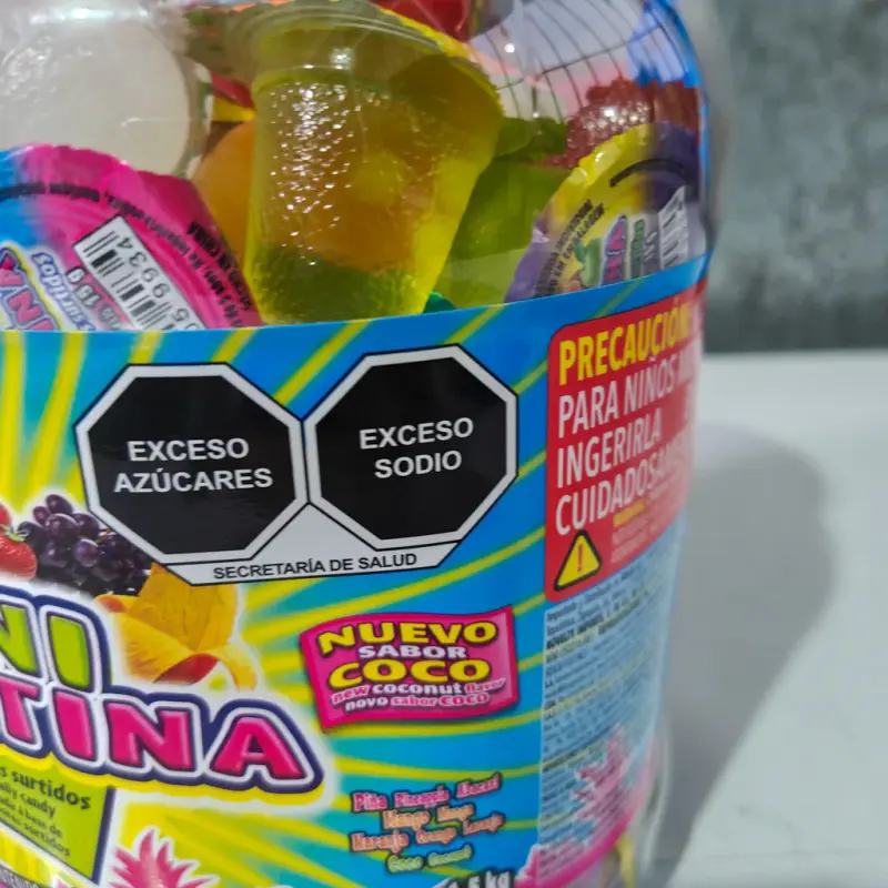 Mini Gelatinas Bote con 100pz - 1.5kg