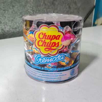 Paleta Chupa Chups Cremosa Surtido Bote con 60 Pz Exhibidor