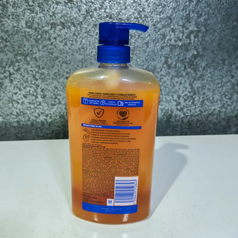 Shampoo Head & Shoulders - Hidratación Nutritiva con Miel - 865ml