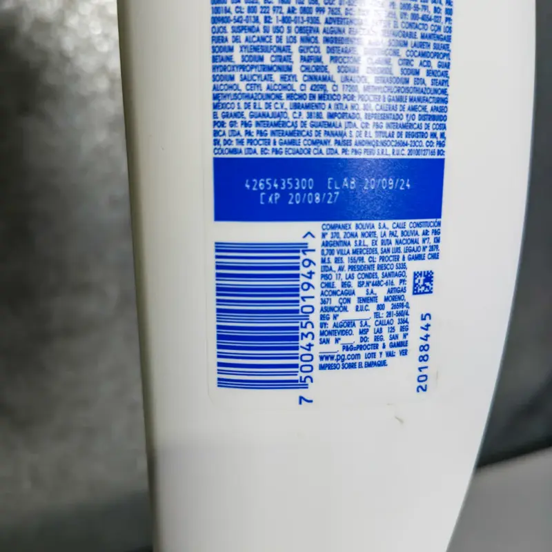 Shampoo Head & Shoulders Men-  3 en 1 - Shampoo Control Caspa 375ml